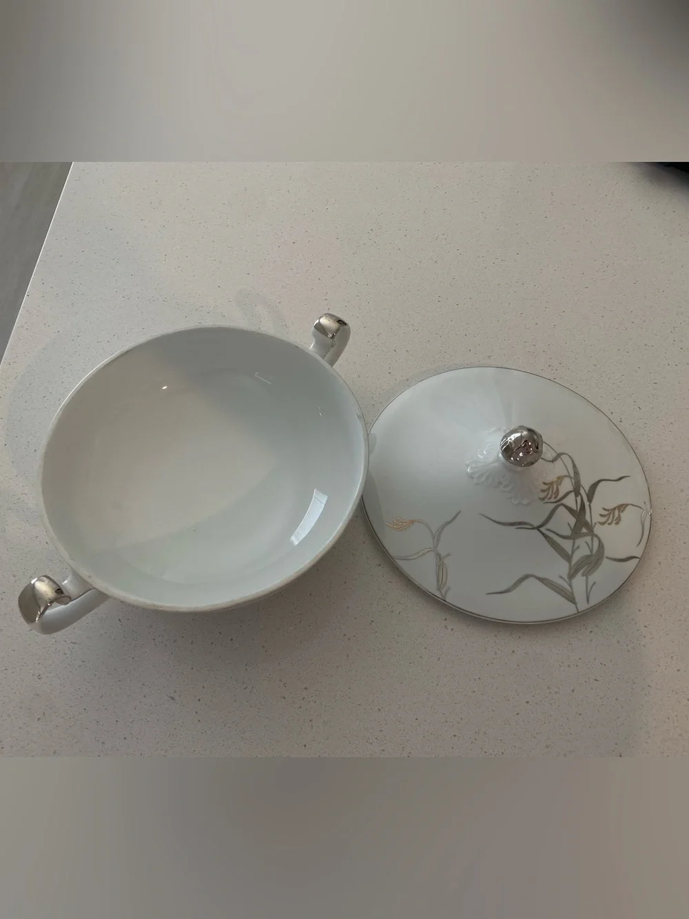 Fine China of Japan,  design Platinum Wheat